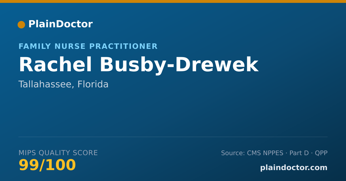 Shareable card for Rachel Busby-Drewek - Family Nurse Practitioner, Tallahassee, FL