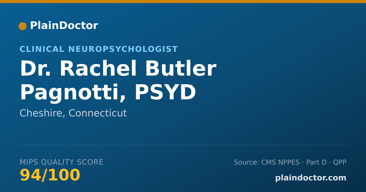 Shareable card for Rachel Butler Pagnotti, PSYD - Clinical Neuropsychologist, Cheshire, CT