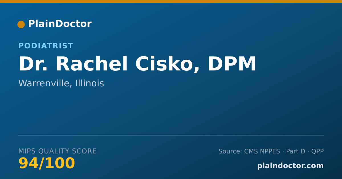 Shareable card for Rachel Cisko, DPM - Podiatrist, Warrenville, IL