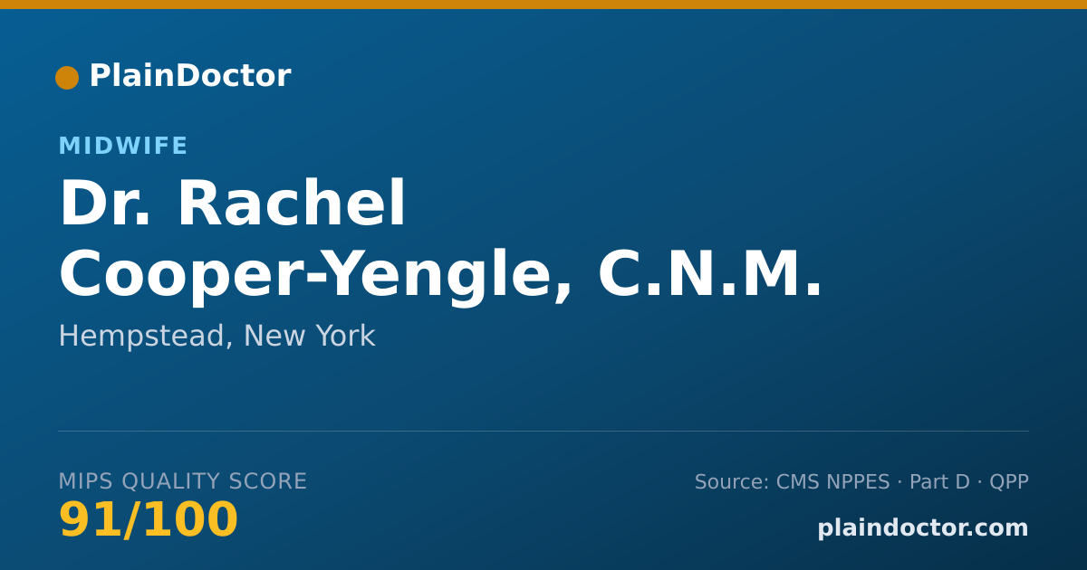Shareable card for Rachel Cooper-Yengle, C.N.M. - Midwife, Hempstead, NY