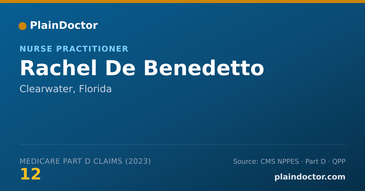Shareable card for Rachel De Benedetto - Nurse Practitioner, Clearwater, FL