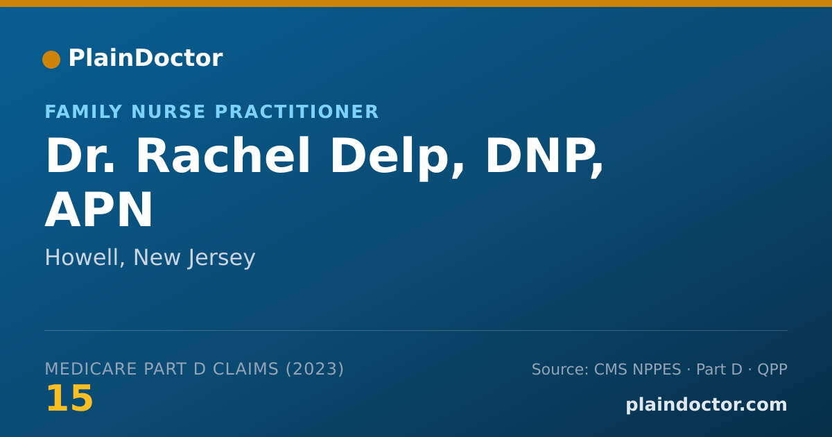 Shareable card for Rachel Delp, DNP, APN - Family Nurse Practitioner, Howell, NJ