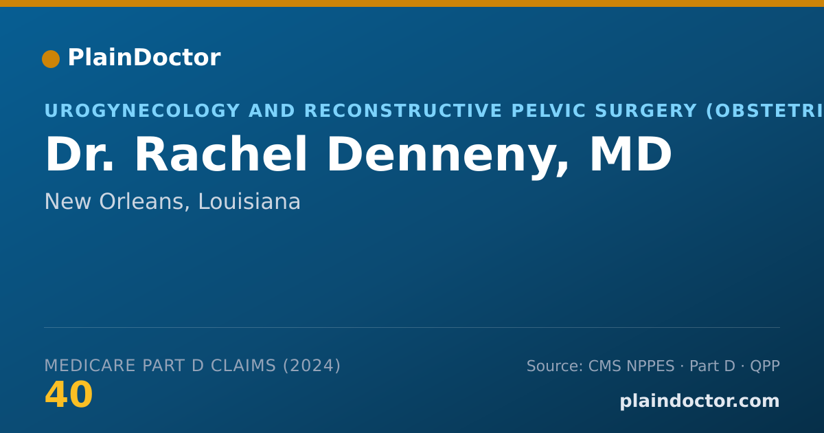 Shareable card for Rachel Denneny, MD - Urogynecology and Reconstructive Pelvic Surgery (Obstetrics & Gynecology) Physician, New Orleans, LA
