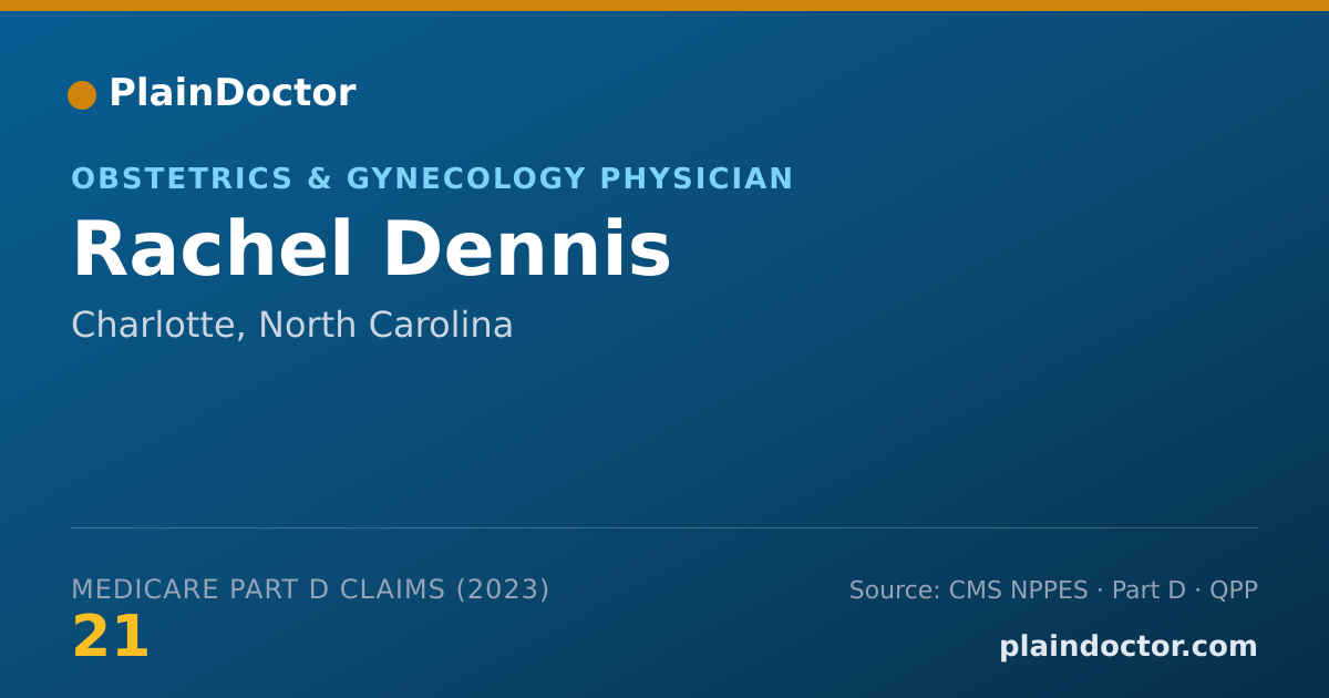 Shareable card for Rachel Dennis - Obstetrics & Gynecology Physician, Charlotte, NC