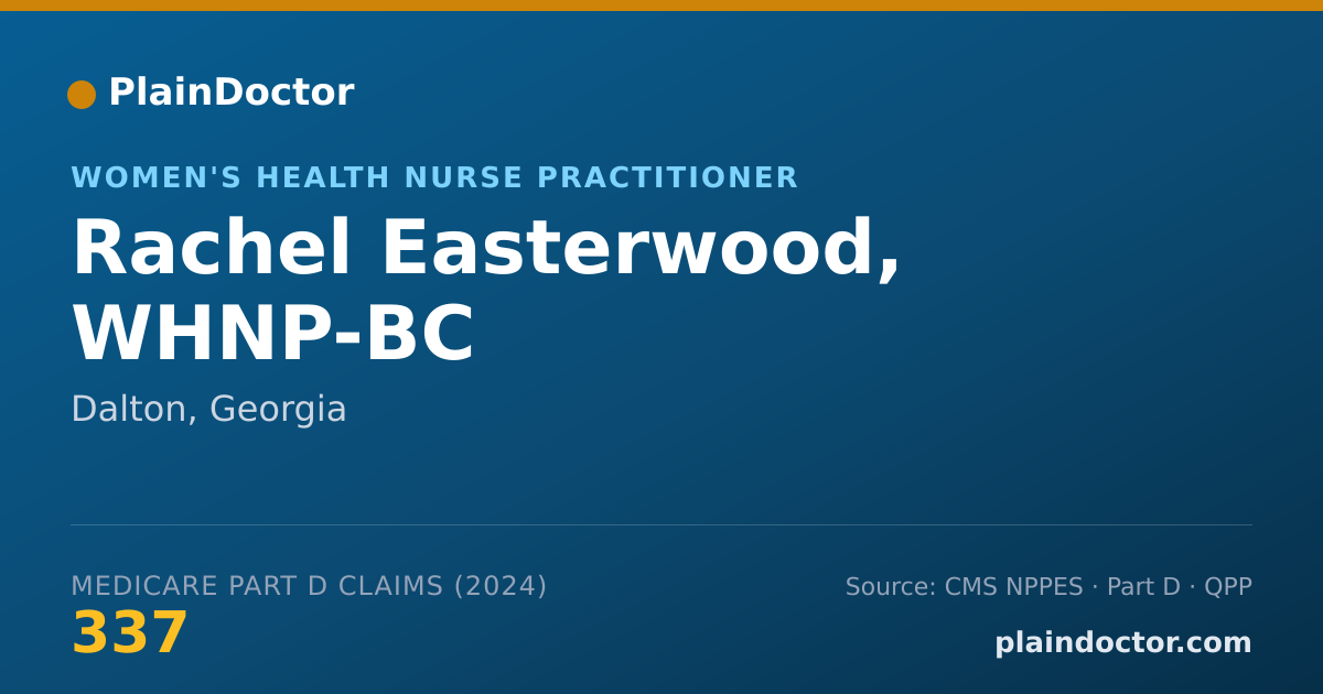 Shareable card for Rachel Easterwood, WHNP-BC - Women's Health Nurse Practitioner, Dalton, GA