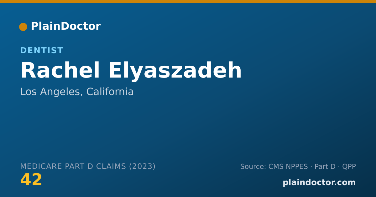 Shareable card for Rachel Elyaszadeh - Dentist, Los Angeles, CA