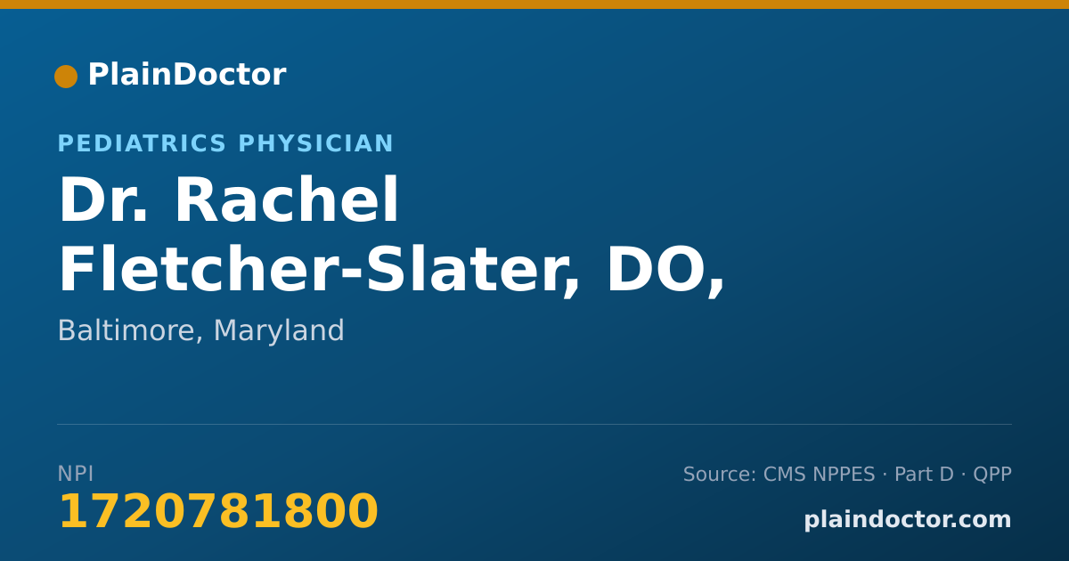 Shareable card for Rachel Fletcher-Slater, DO, MPH - Student in an Organized Health Care Education/Training Program, Providence, RI