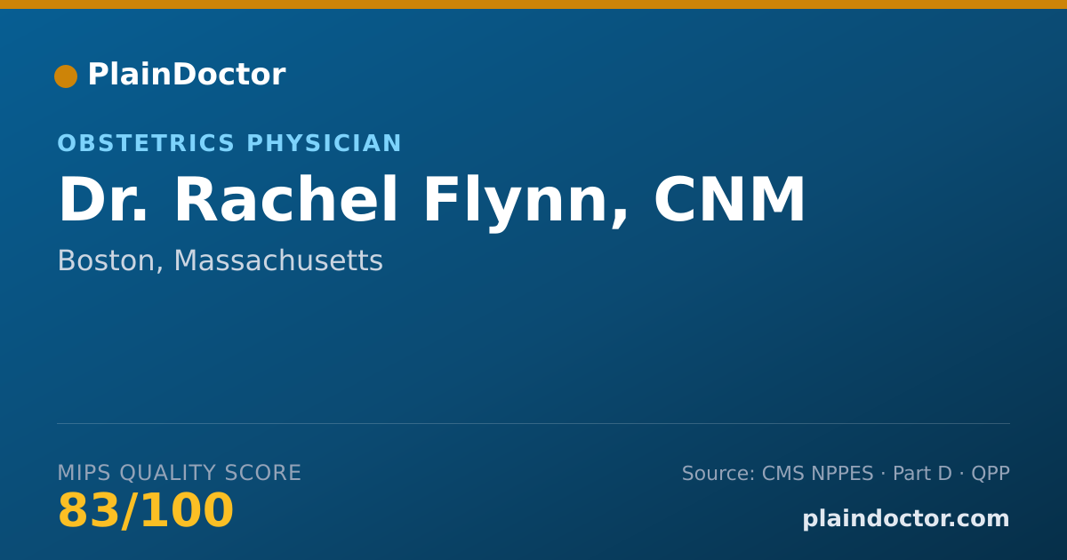 Shareable card for Rachel Flynn, CNM - Obstetrics Physician, Boston, MA