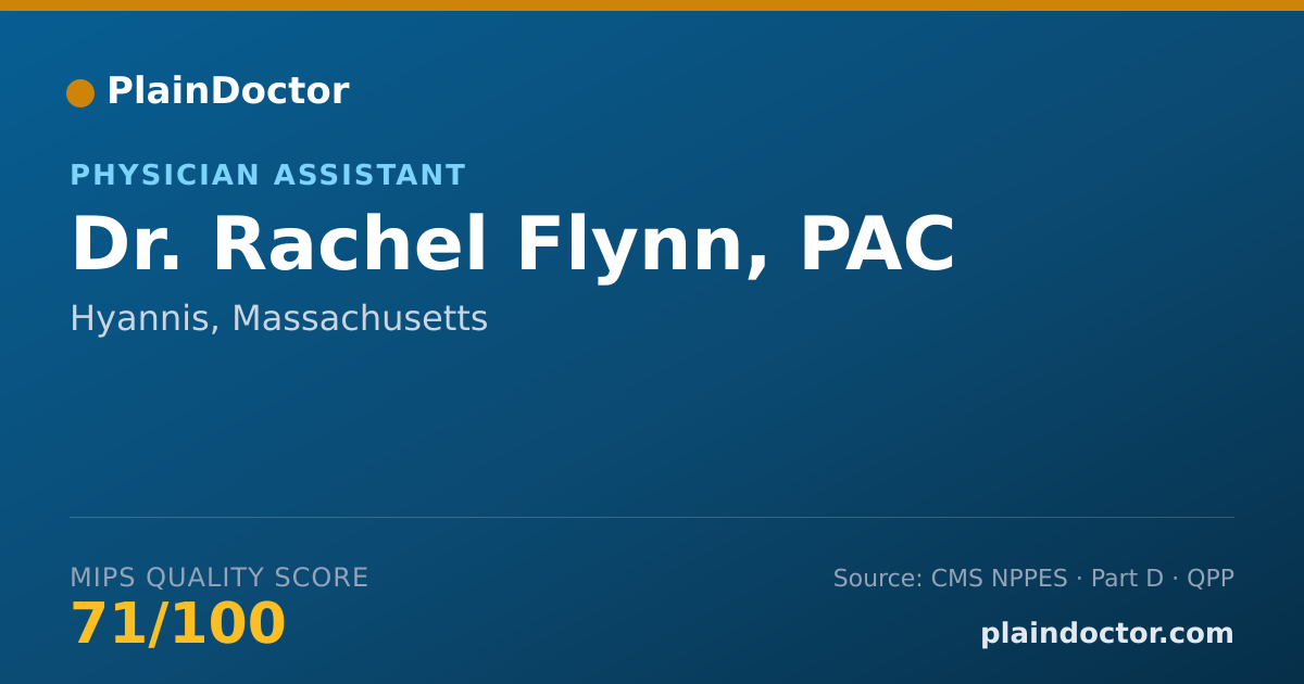 Shareable card for Rachel Flynn, PAC - Physician Assistant, Hyannis, MA