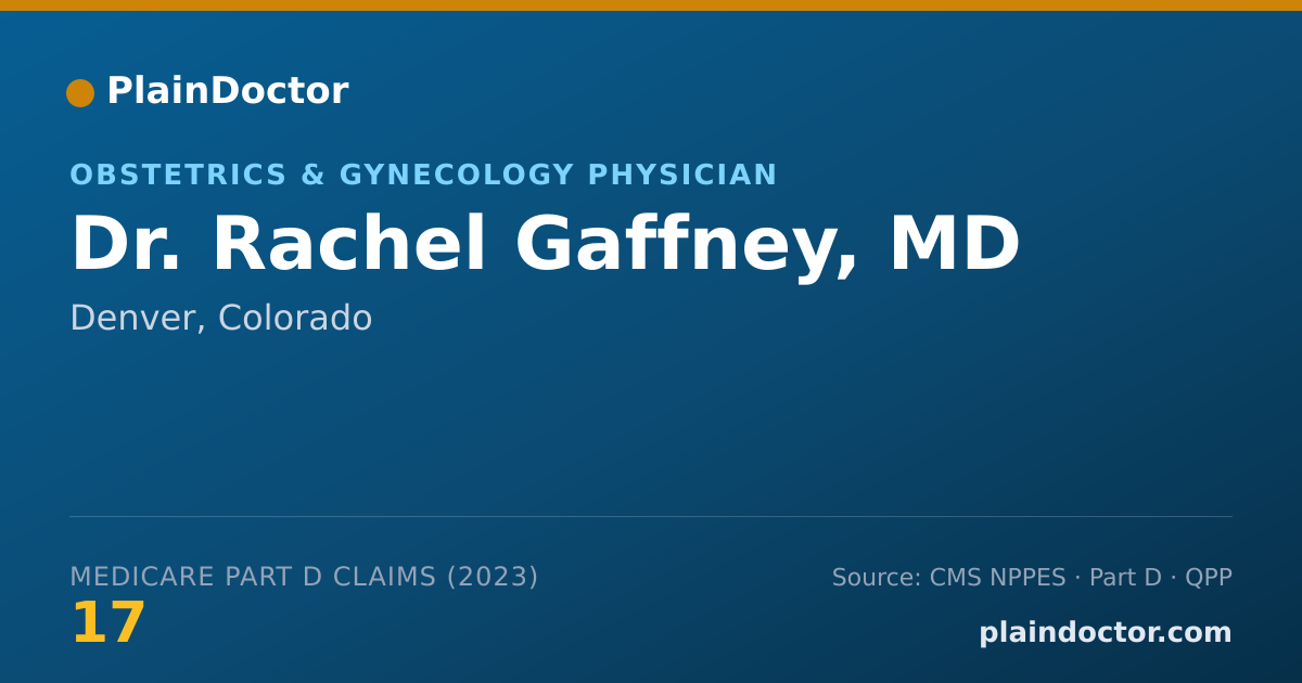 Shareable card for Rachel Gaffney, MD - Obstetrics & Gynecology Physician, Denver, CO