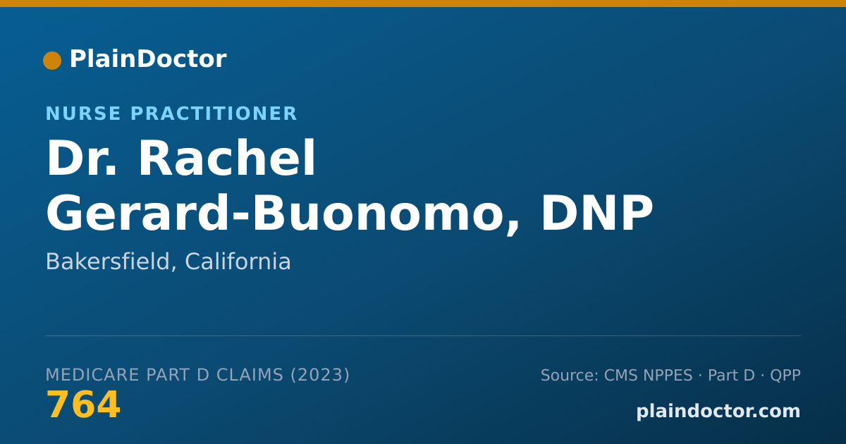 Shareable card for Rachel Gerard-Buonomo, DNP - Nurse Practitioner, Bakersfield, CA