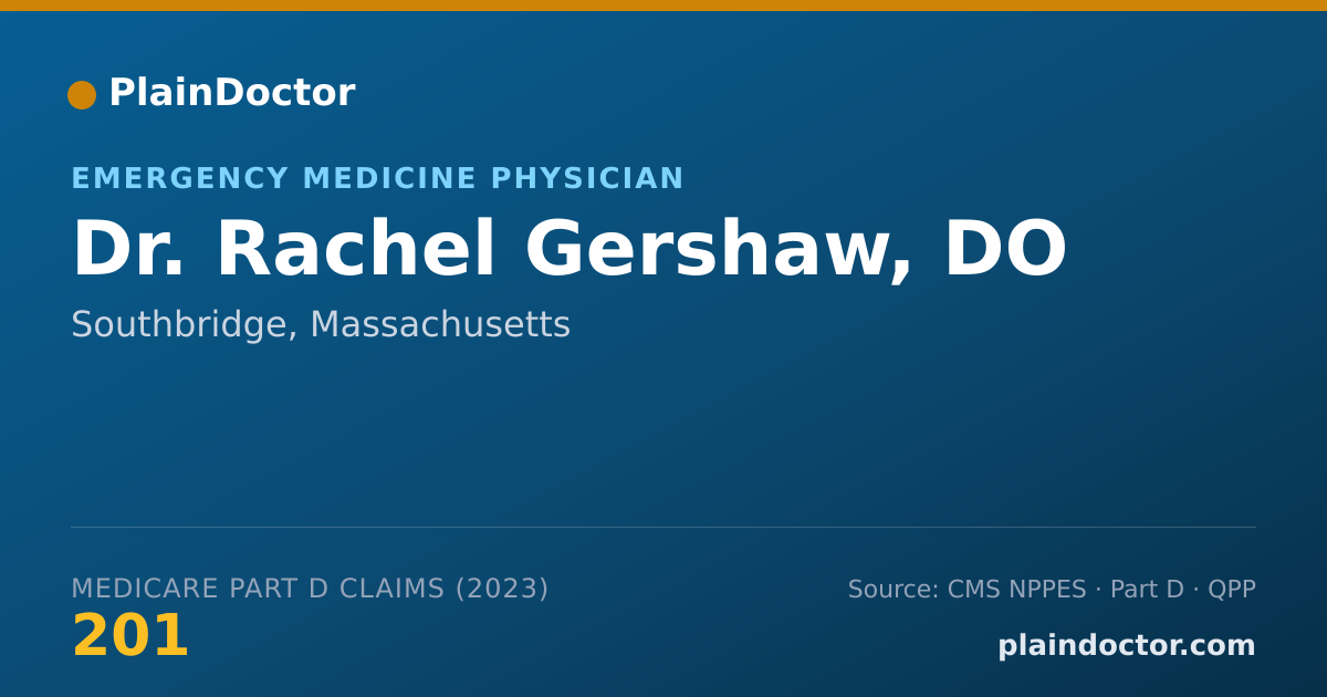 Shareable card for Rachel Gershaw, DO - Emergency Medicine Physician, Southbridge, MA