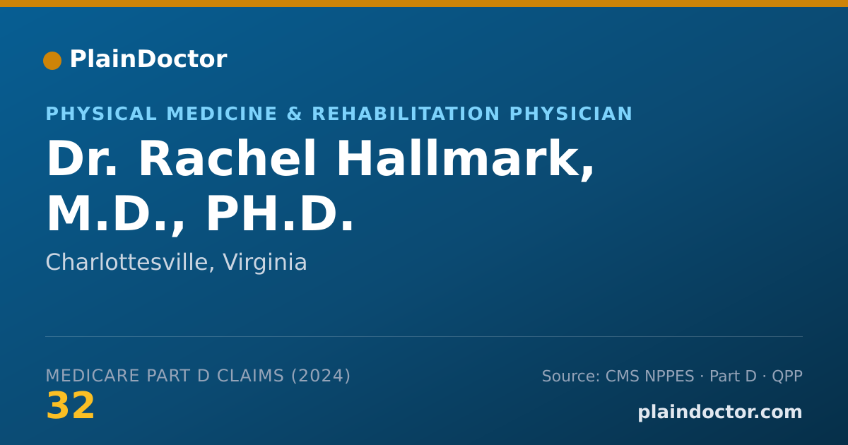 Shareable card for Rachel Hallmark, M.D., PH.D. - Physical Medicine & Rehabilitation Physician, Charlottesville, VA