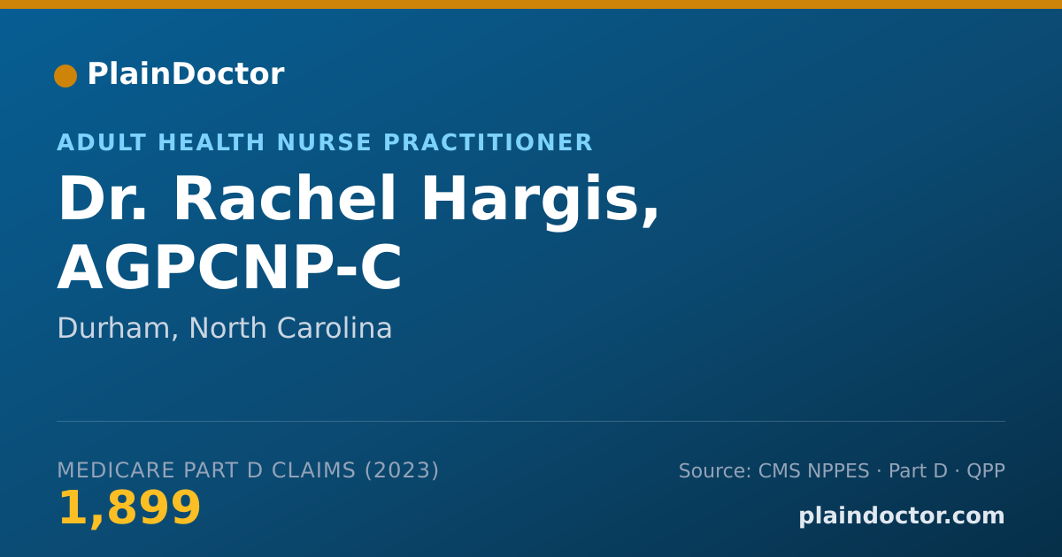 Shareable card for Rachel Hargis, AGPCNP-C - Adult Health Nurse Practitioner, Durham, NC