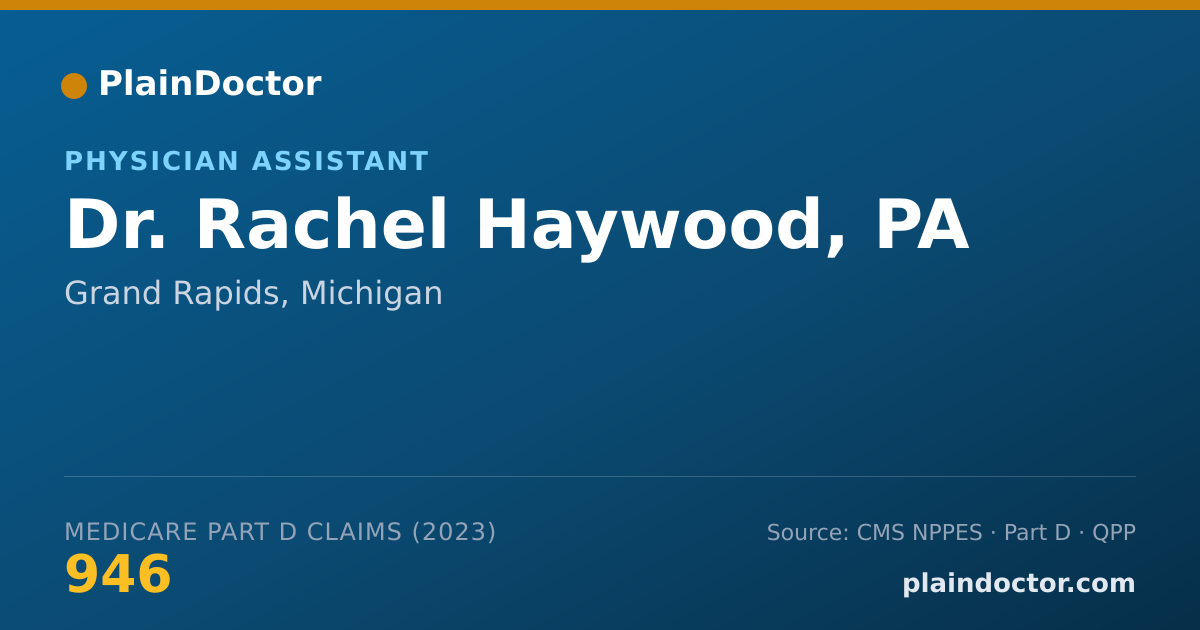 Shareable card for Rachel Haywood, PA - Physician Assistant, Grand Rapids, MI