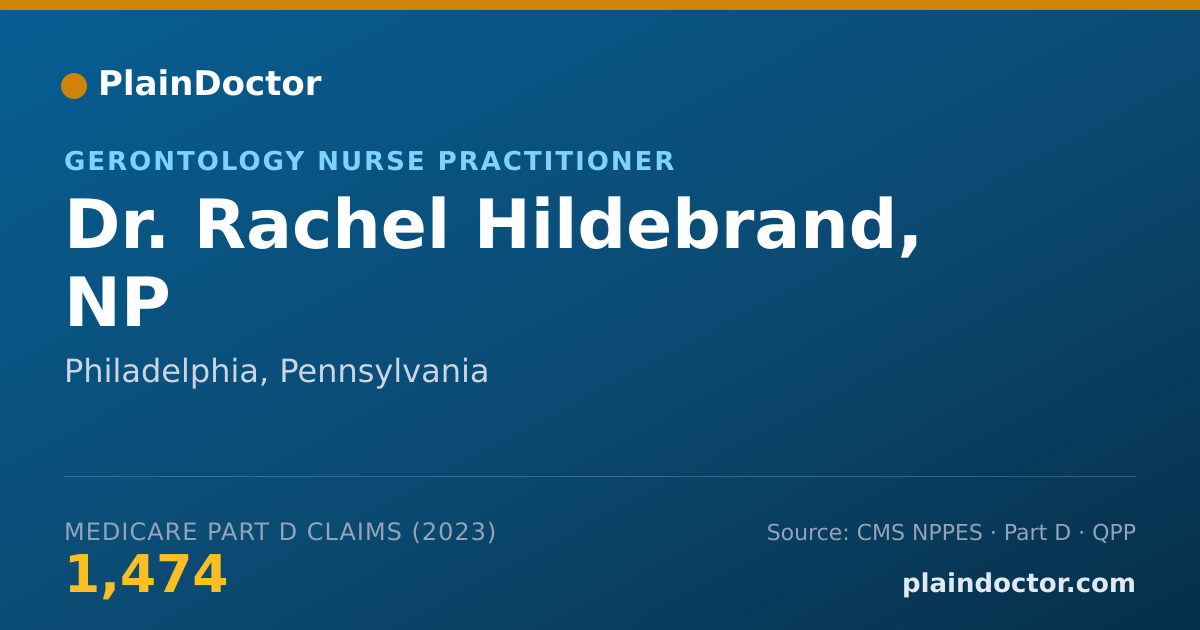Shareable card for Rachel Hildebrand, NP - Gerontology Nurse Practitioner, Philadelphia, PA