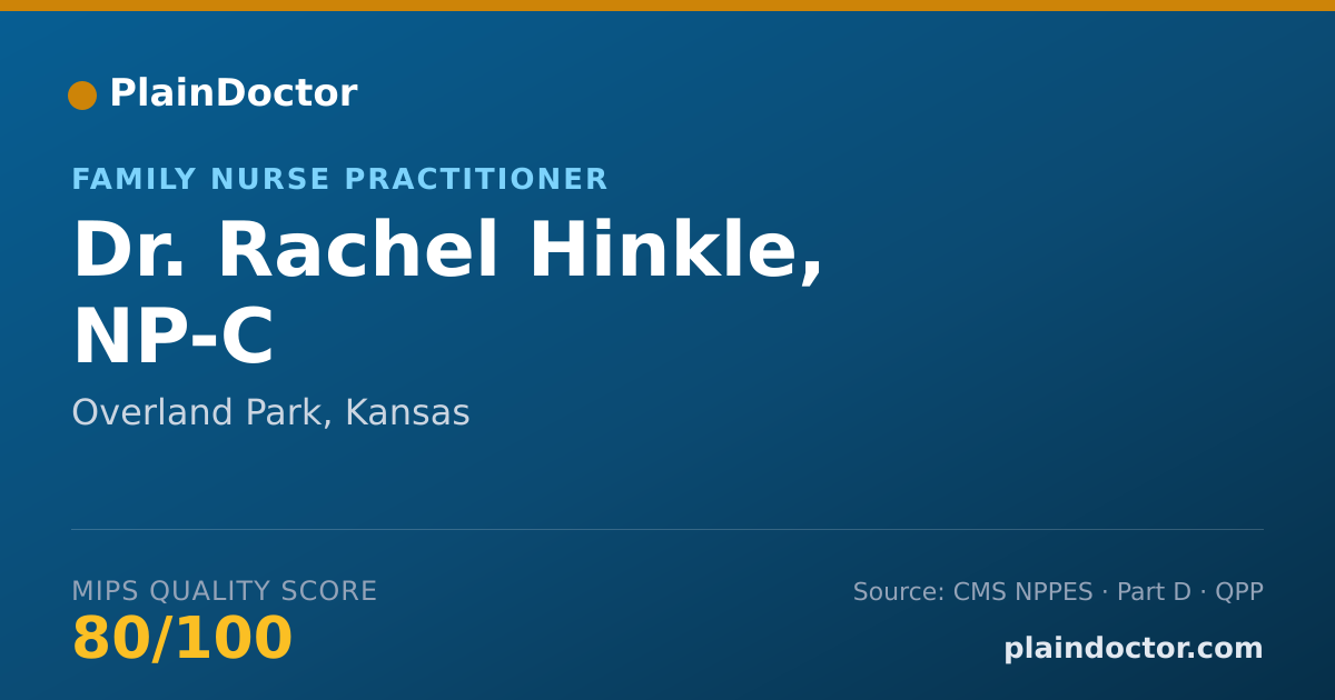 Shareable card for Rachel Hinkle, NP-C - Family Nurse Practitioner, Overland Park, KS