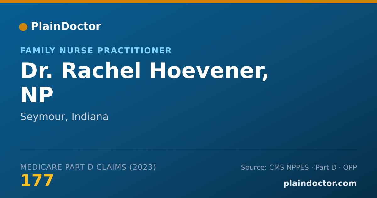 Shareable card for Rachel Hoevener, NP - Family Nurse Practitioner, Seymour, IN