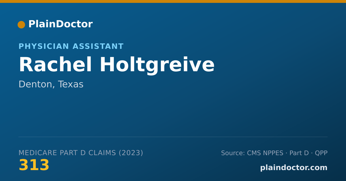 Shareable card for Rachel Holtgreive - Physician Assistant, Denton, TX