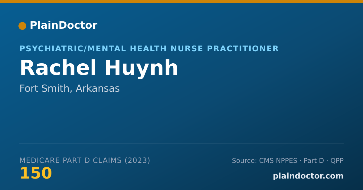 Shareable card for Rachel Huynh - Psychiatric/Mental Health Nurse Practitioner, Fort Smith, AR
