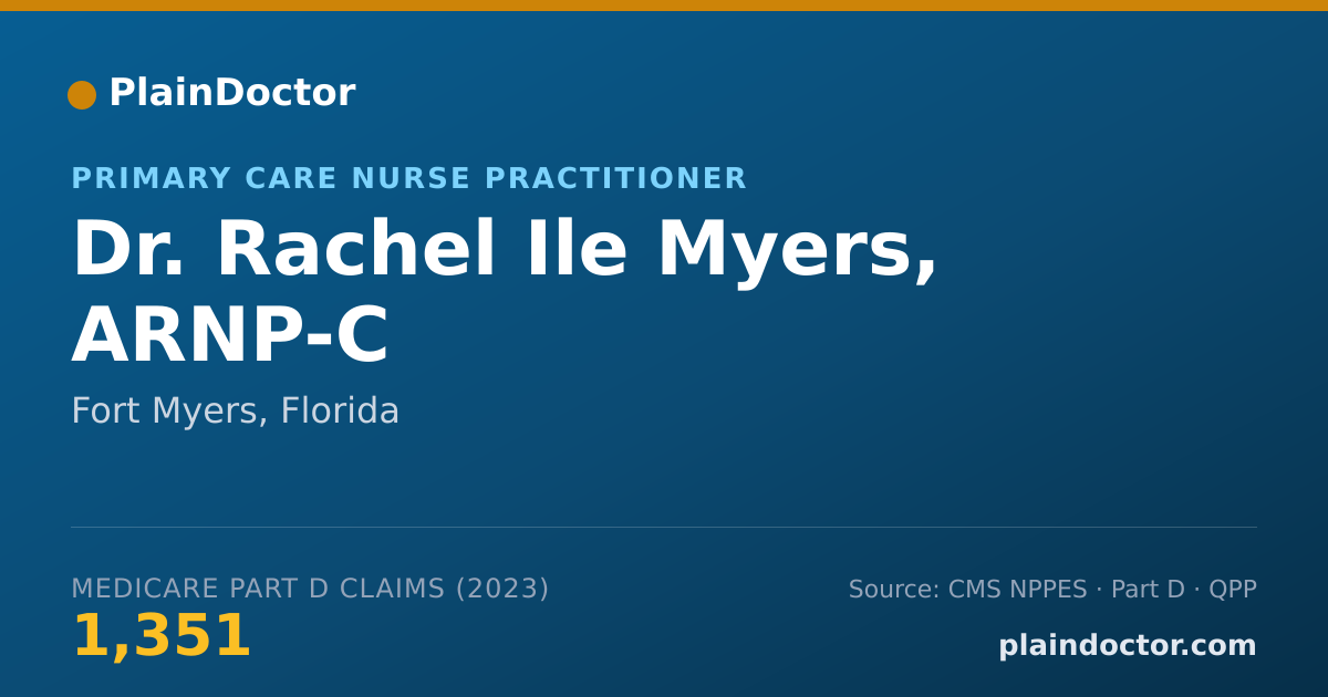 Shareable card for Rachel Ile Myers, ARNP-C - Primary Care Nurse Practitioner, Fort Myers, FL
