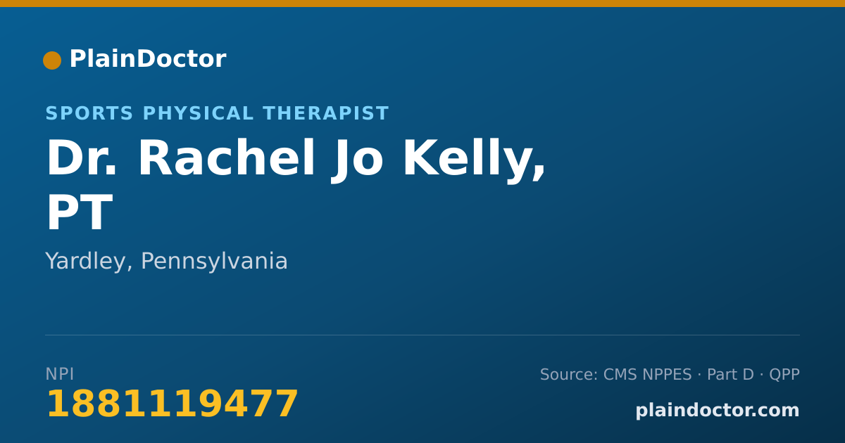 Shareable card for Rachel Jo Kelly, PT - Sports Physical Therapist, Yardley, PA