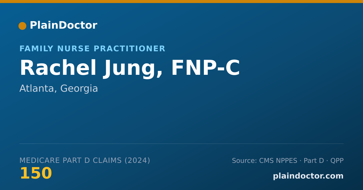 Shareable card for Rachel Jung, FNP-C - Family Nurse Practitioner, Atlanta, GA