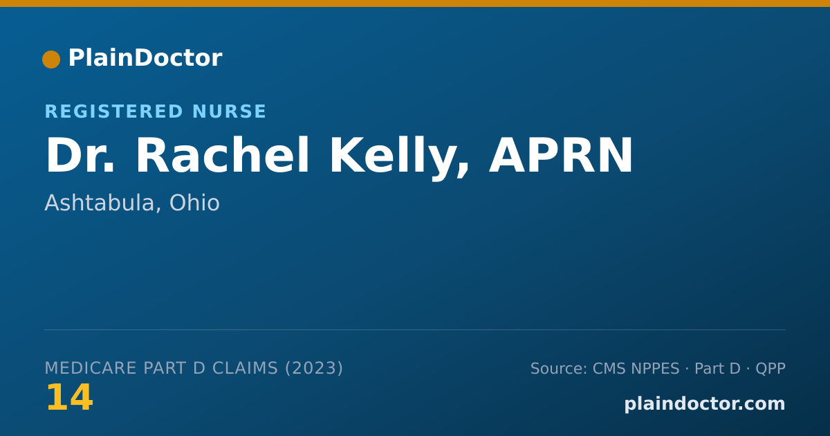 Shareable card for Rachel Kelly, APRN - Registered Nurse, Ashtabula, OH