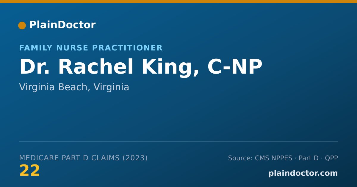 Shareable card for Rachel King, C-NP - Family Nurse Practitioner, Virginia Beach, VA