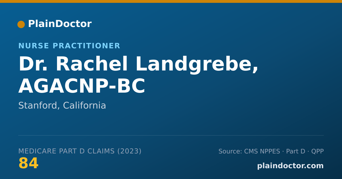 Shareable card for Rachel Landgrebe, AGACNP-BC - Nurse Practitioner, Stanford, CA
