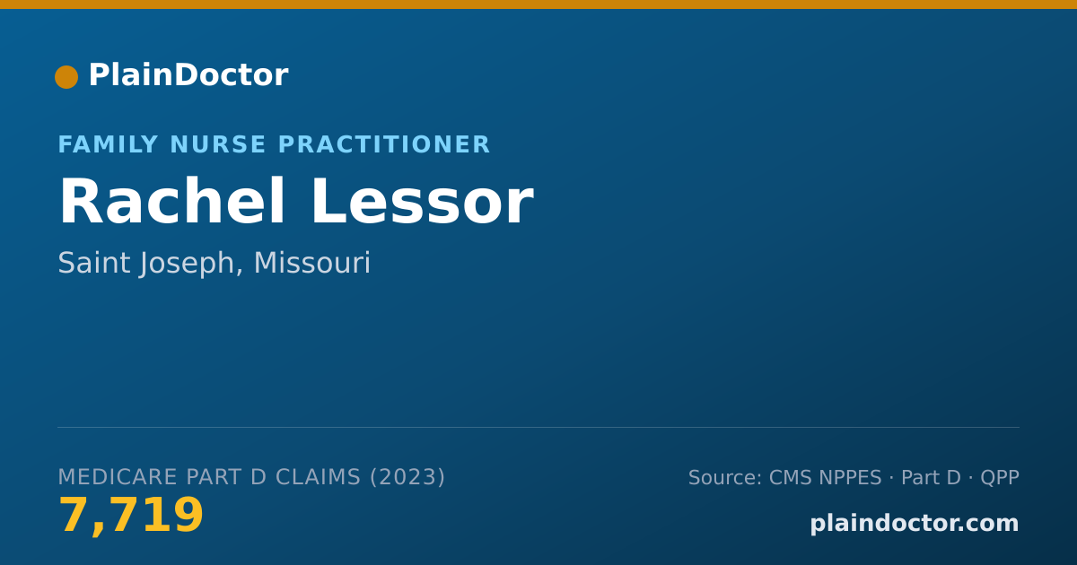 Shareable card for Rachel Lessor - Family Nurse Practitioner, Saint Joseph, MO