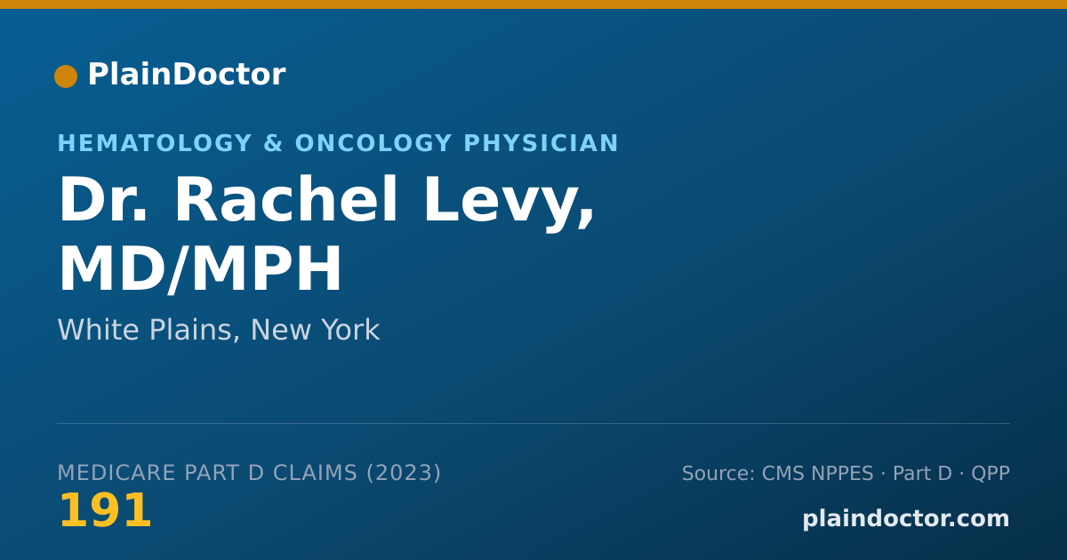 Shareable card for Rachel Levy, MD/MPH - Hematology & Oncology Physician, White Plains, NY