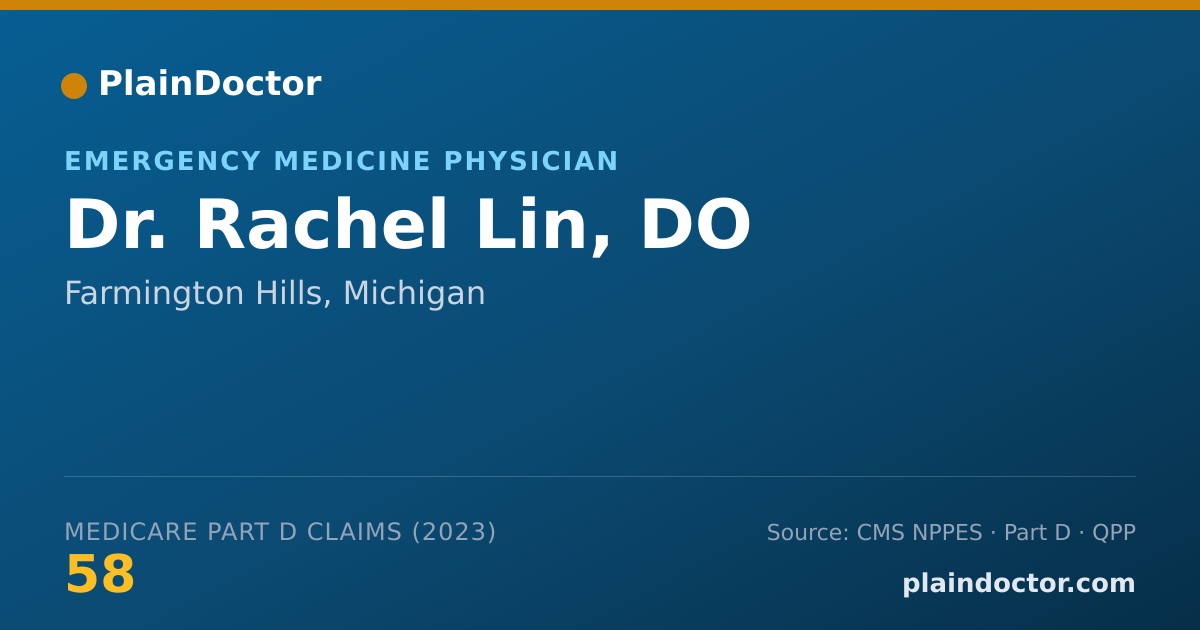 Shareable card for Rachel Lin, DO - Emergency Medicine Physician, Farmington Hills, MI