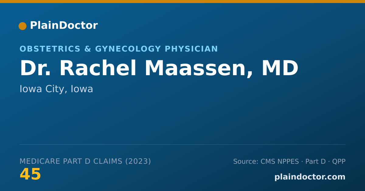 Shareable card for Rachel Maassen, MD - Obstetrics & Gynecology Physician, Iowa City, IA