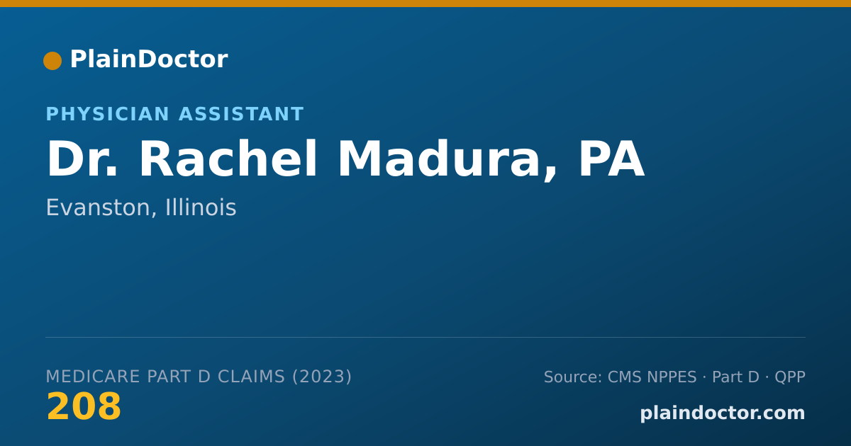 Shareable card for Rachel Madura, PA - Physician Assistant, Evanston, IL