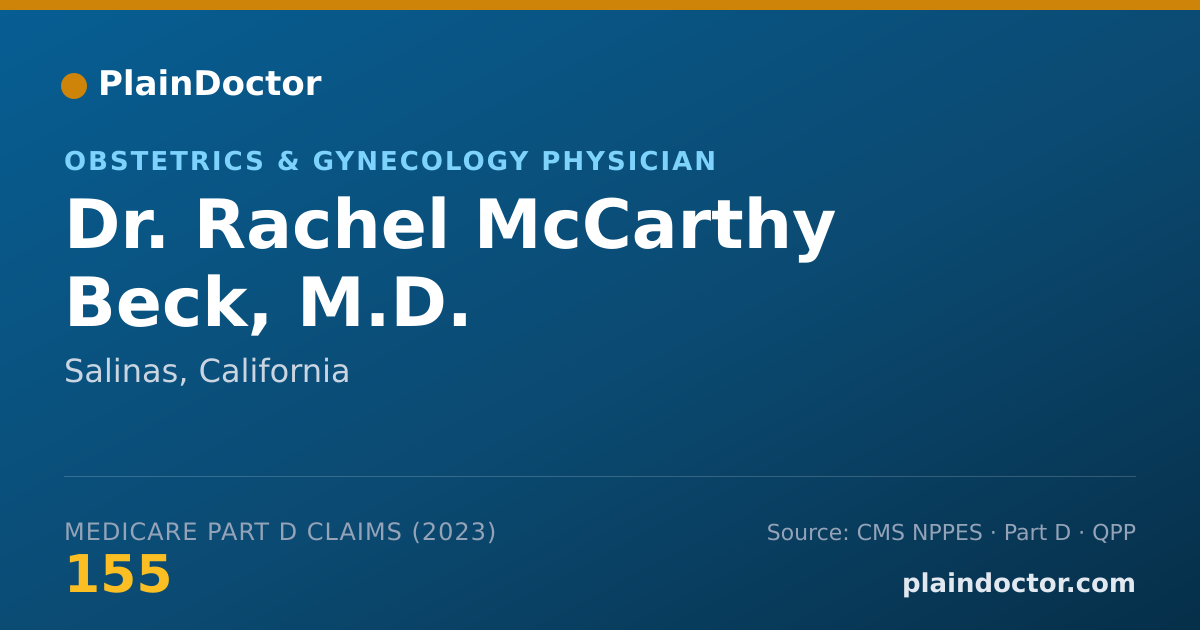 Shareable card for Rachel McCarthy Beck, M.D. - Obstetrics & Gynecology Physician, Salinas, CA