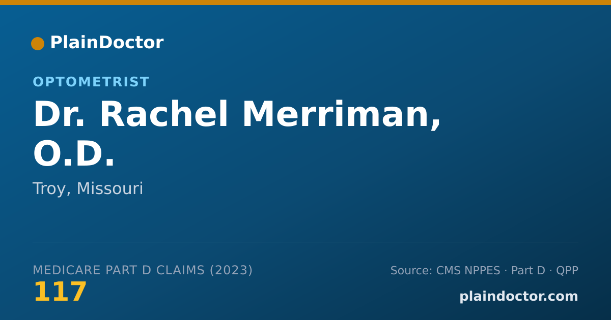 Shareable card for Rachel Merriman, O.D. - Optometrist, Troy, MO