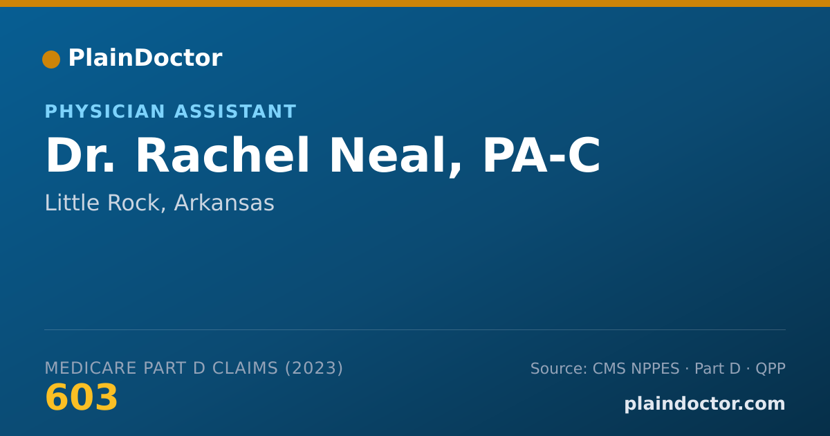 Shareable card for Rachel Neal, PA-C - Physician Assistant, Little Rock, AR