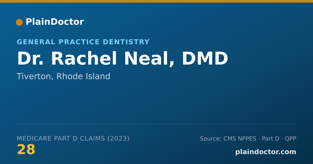 Shareable card for Rachel Neal, DMD - General Practice Dentistry, Tiverton, RI