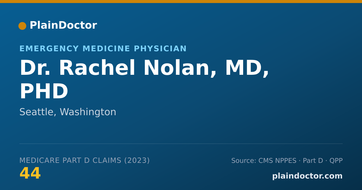Shareable card for Rachel Nolan, MD, PHD - Emergency Medicine Physician, Seattle, WA