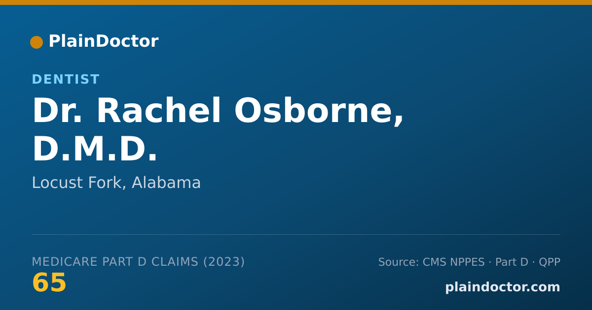 Shareable card for Rachel Osborne, D.M.D. - Dentist, Locust Fork, AL
