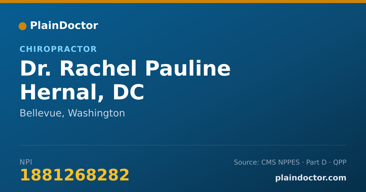Shareable card for Rachel Pauline Hernal, DC - Chiropractor, Bellevue, WA