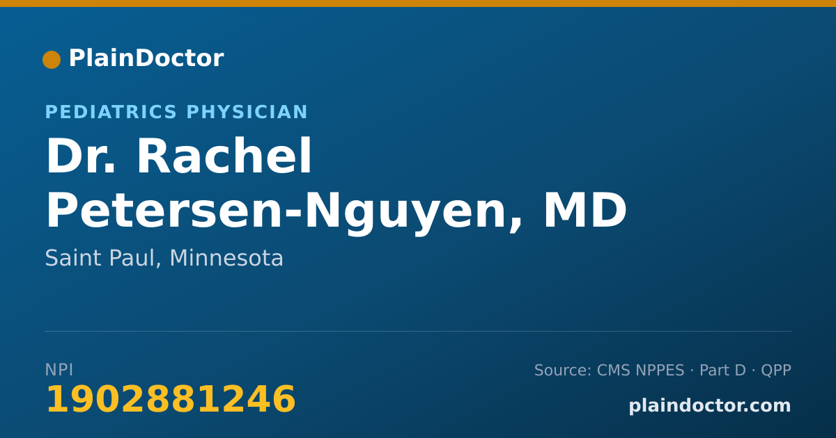 Shareable card for Rachel Petersen-Nguyen, MD - Pediatrics Physician, Saint Paul, MN