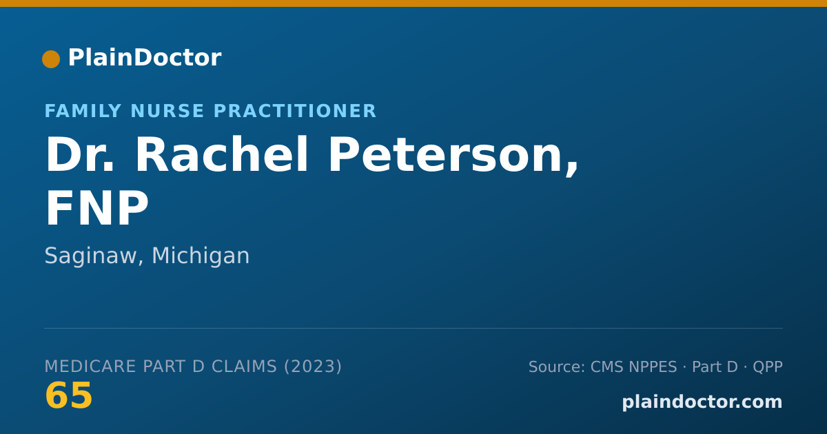 Shareable card for Rachel Peterson, FNP - Family Nurse Practitioner, Saginaw, MI
