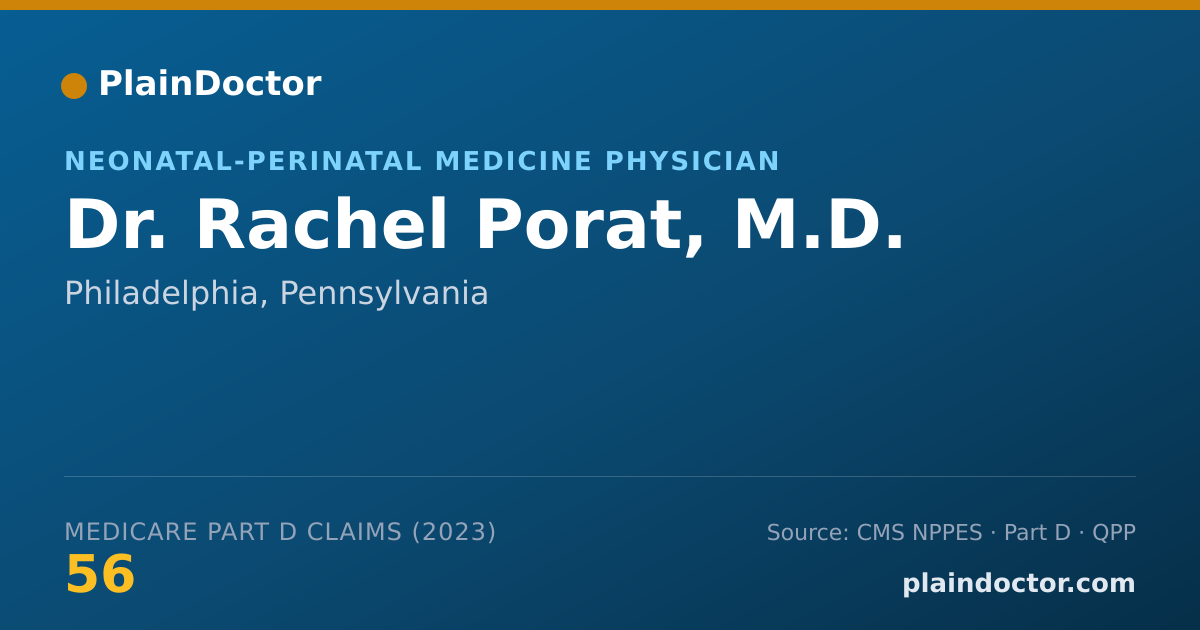 Shareable card for Rachel Porat, M.D. - Neonatal-Perinatal Medicine Physician, Philadelphia, PA