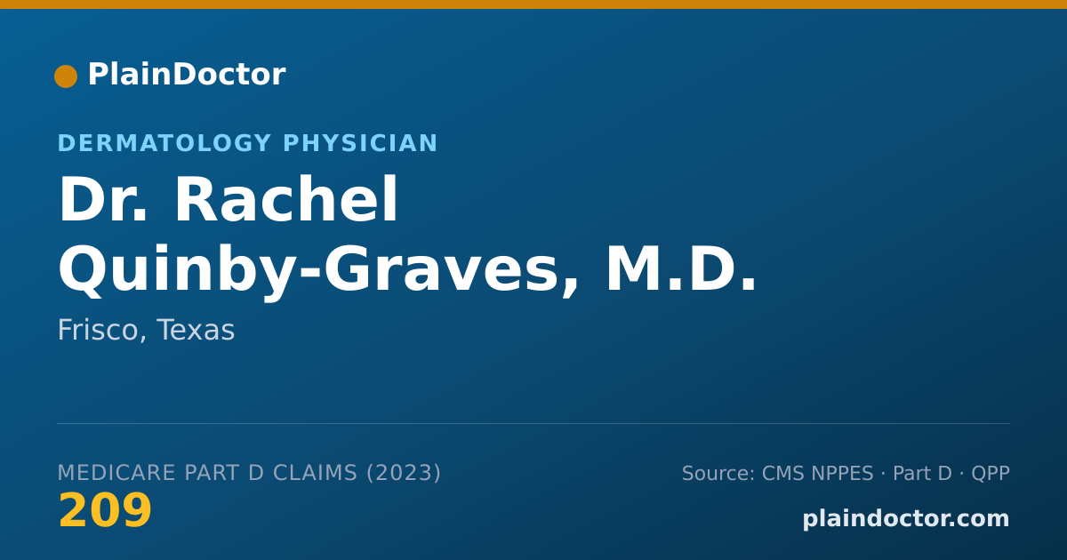 Shareable card for Rachel Quinby-Graves, M.D. - Dermatology Physician, Frisco, TX