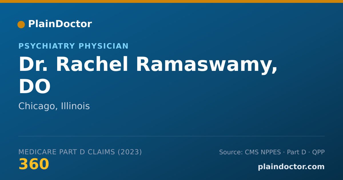 Shareable card for Rachel Ramaswamy, DO - Psychiatry Physician, Chicago, IL