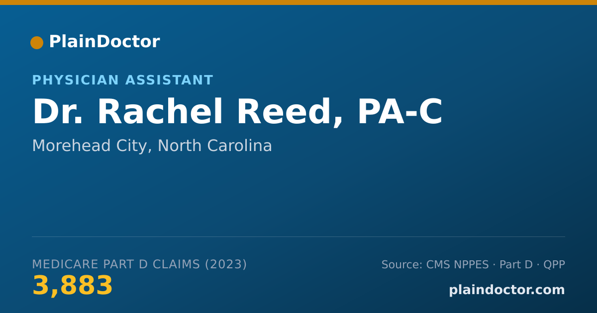 Shareable card for Rachel Reed, PA-C - Physician Assistant, Morehead City, NC