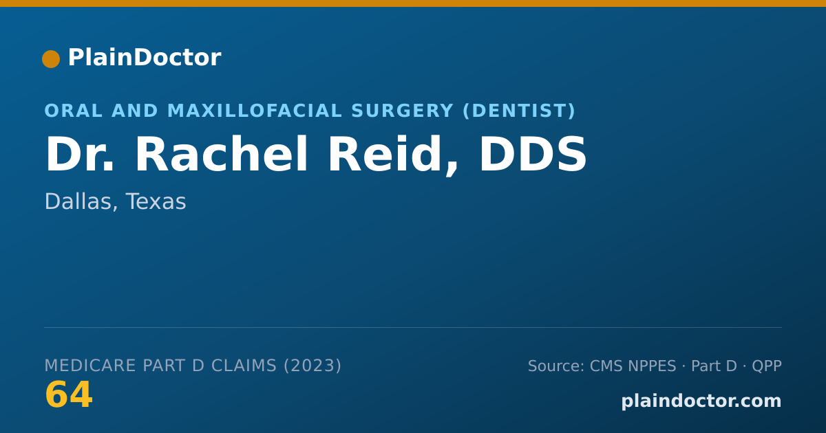 Shareable card for Rachel Reid, DDS - Oral and Maxillofacial Surgery (Dentist), Dallas, TX