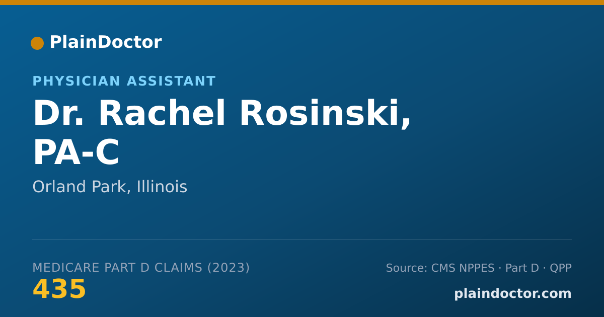 Shareable card for Rachel Rosinski, PA-C - Physician Assistant, Orland Park, IL